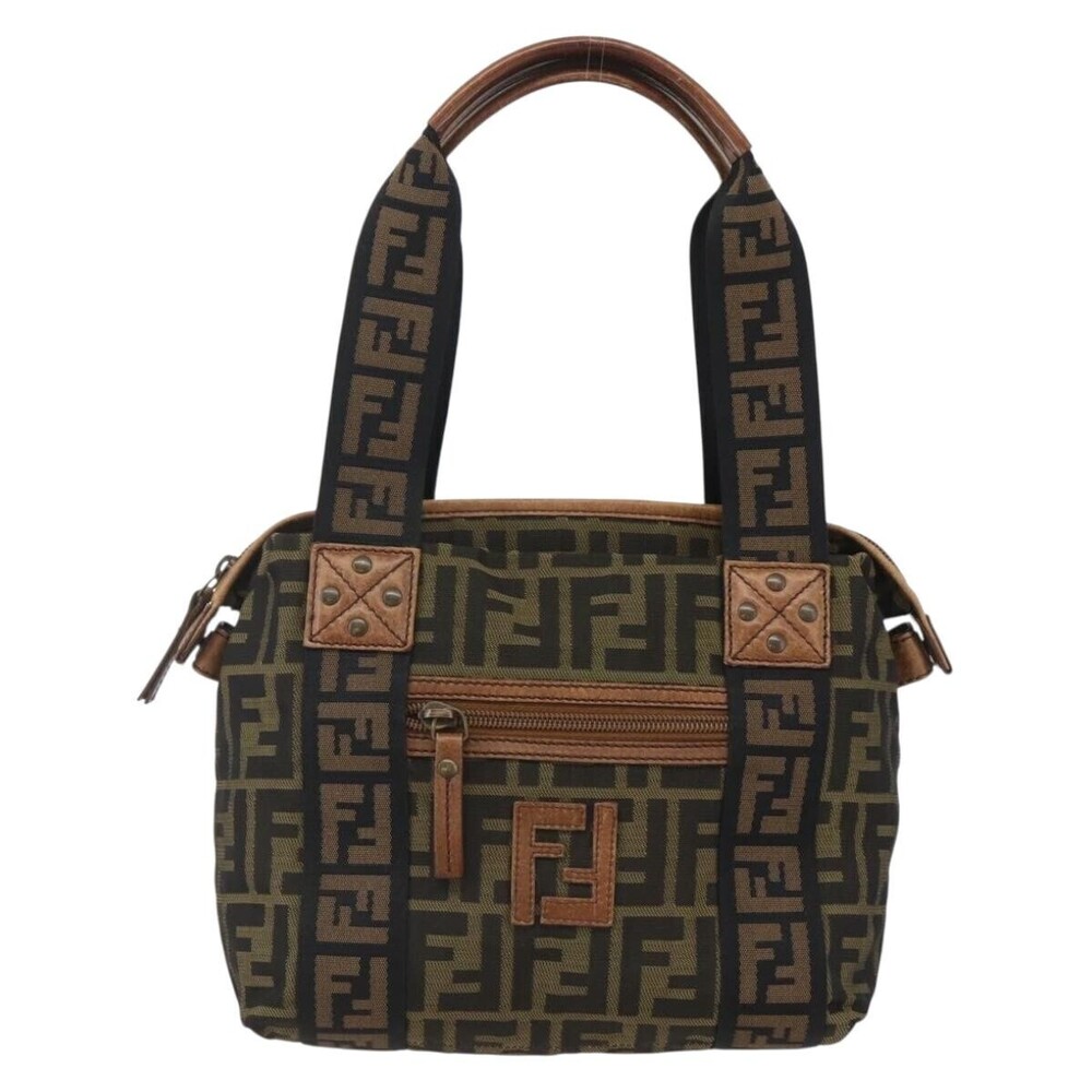 Fendi Vintage FF Zip Zucca Canvas Small